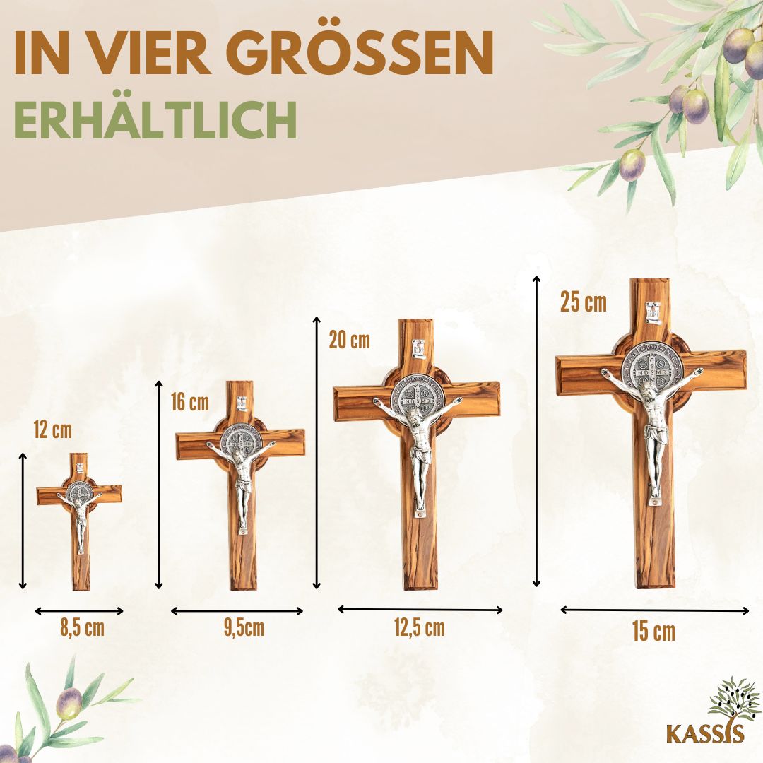Zweite Wahl: St. Benedikt Kreuz aus Olivenholz – mit kleinen Makeln