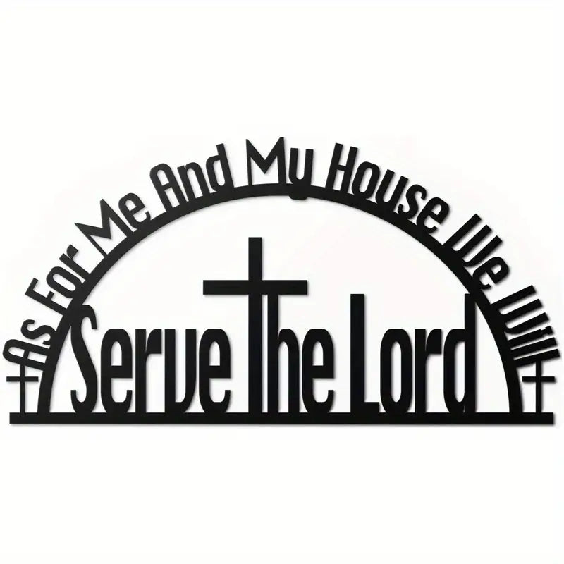 Cross & Bible Wall Signs - Inspirational Iron Metal Wall Art Decor-0