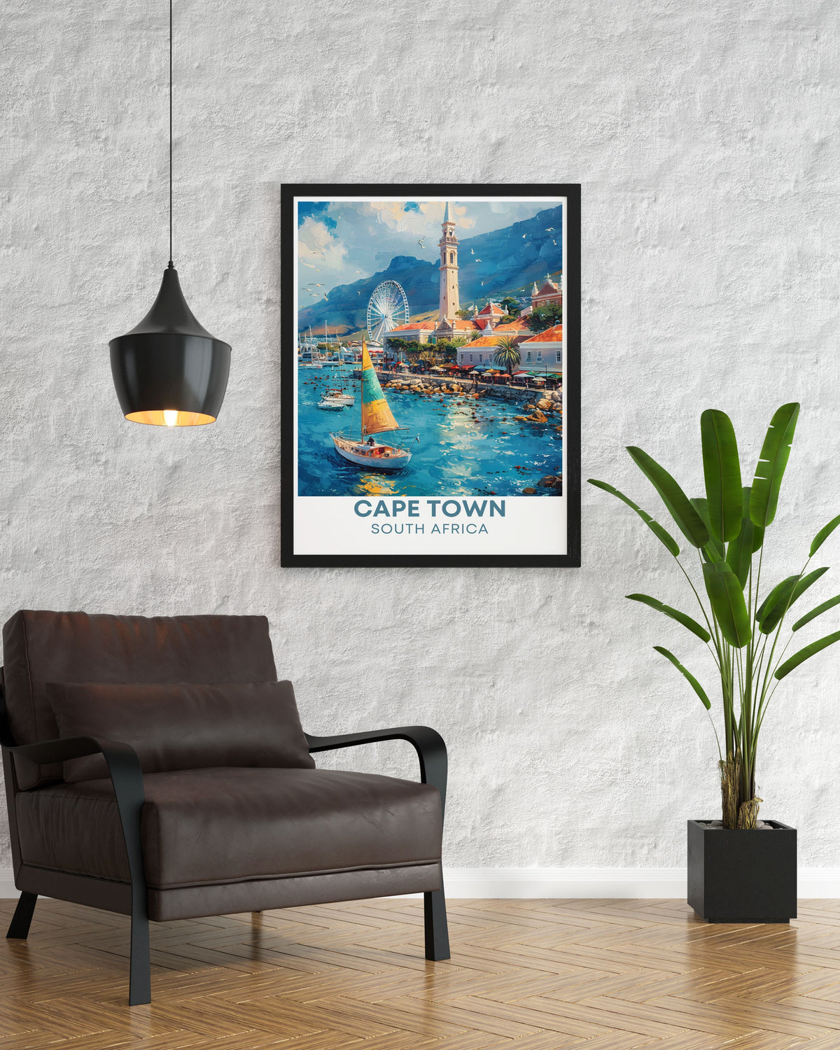 Cape Town Wall Art - Victoria & Alfred Waterfront Vintage Posters - South Africa Framed Wall Art-4