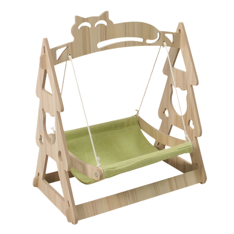 Cat Hammock Tree with Scratching Rope Lounger Bed-0