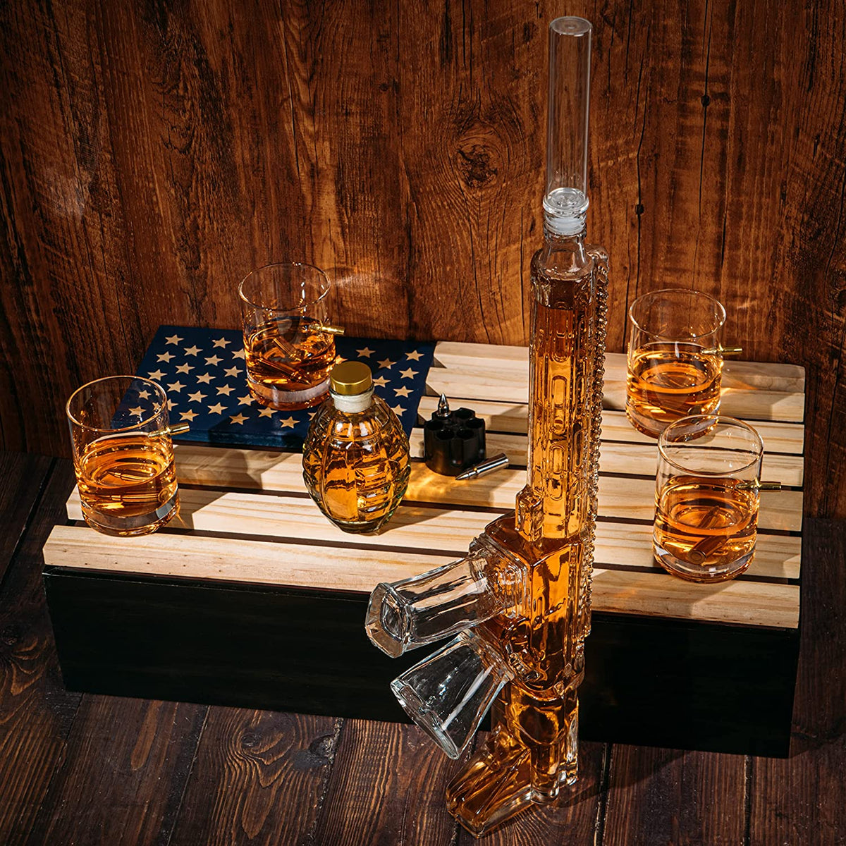 Ar15 Whiskey Decanter Gift Premium Barware Gift Elegant Drinkware Collection-3