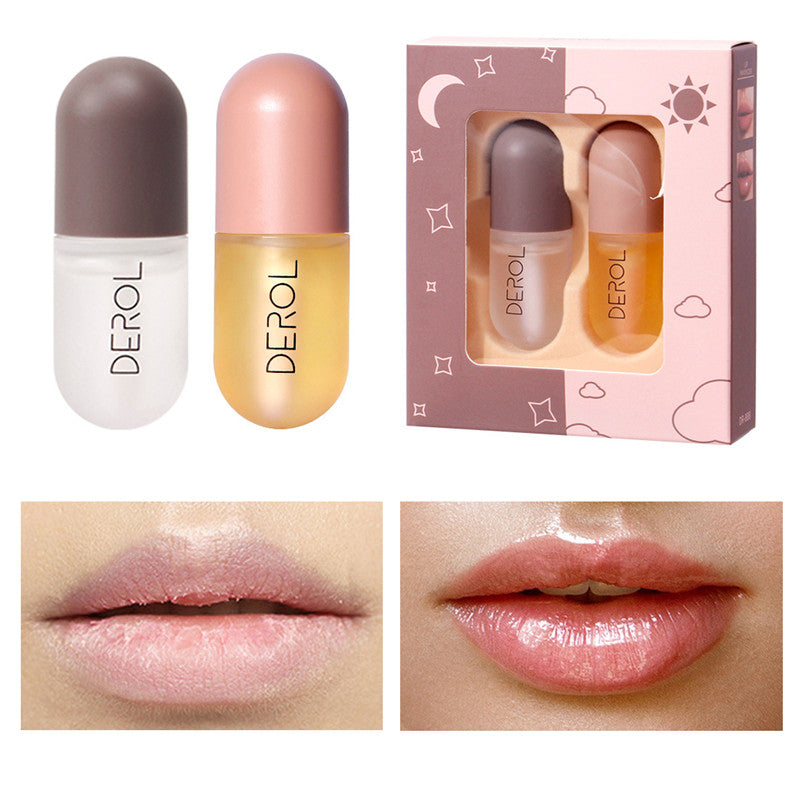 Day Night Instant Volume Lip Plumper Oil Clear Lasting Nourishing Repairing Reduce Lip Fine Line Care Lip Beauty Cosmetic-2