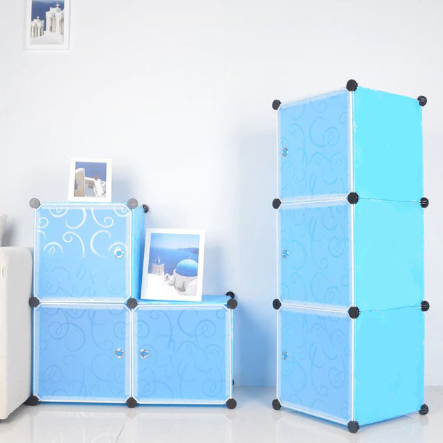 Dulap din plastic-albastru-1