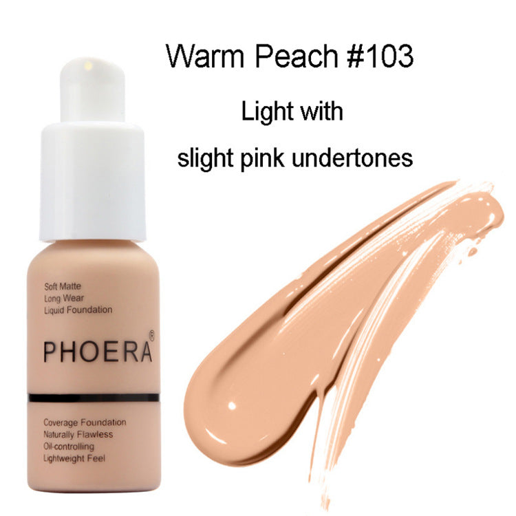 Explosive Press Type Oil Control Natural Color Matte Concealer Foundation Cream-15