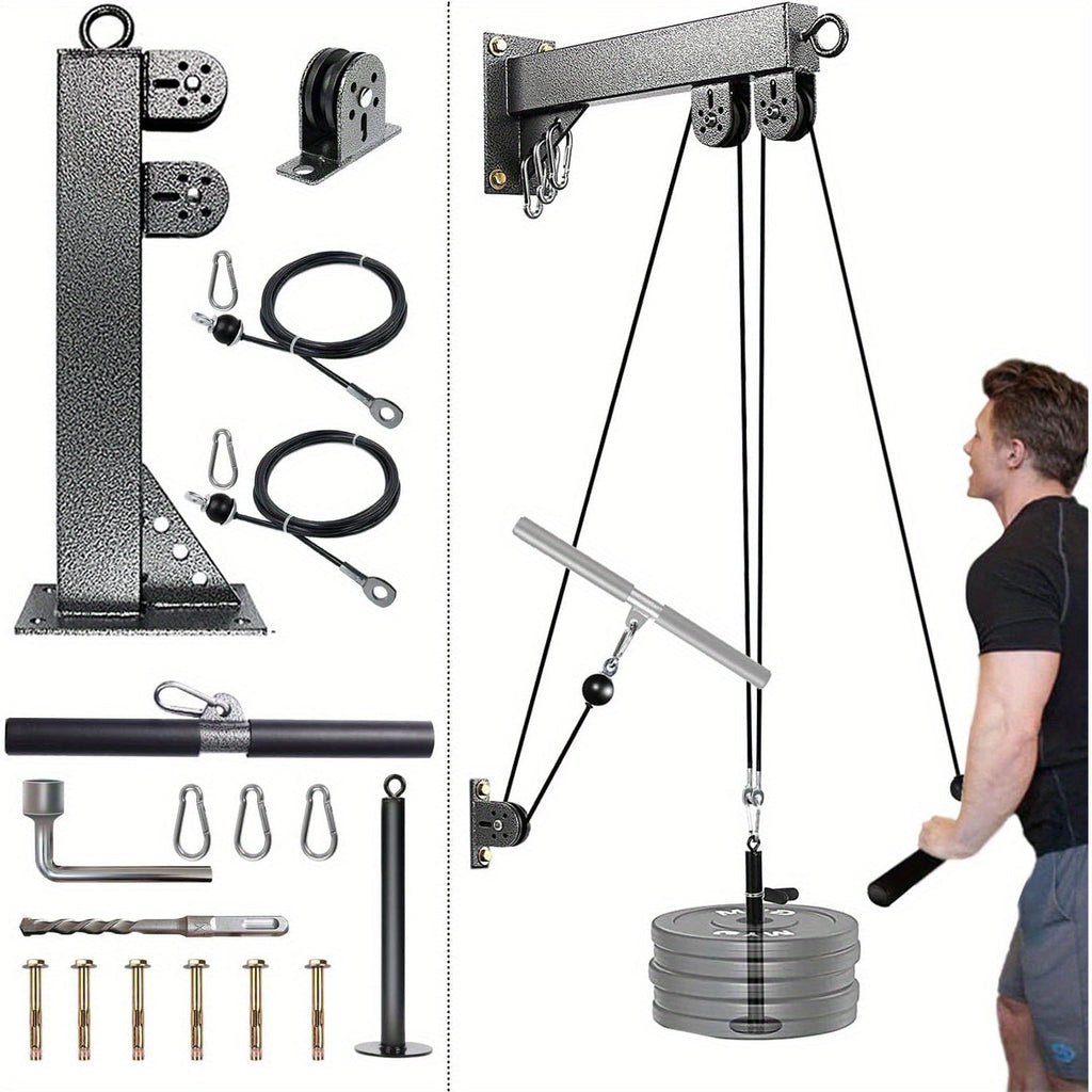 Wall Mounted Cable Pulley Gym System-0