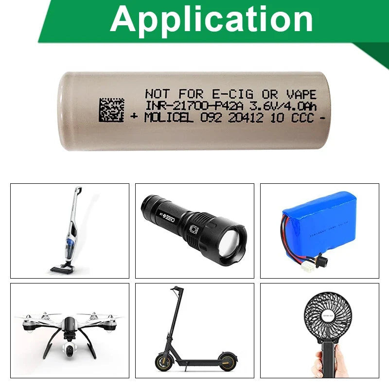 Molicel P42A  21700 4200mah 30A / 45A