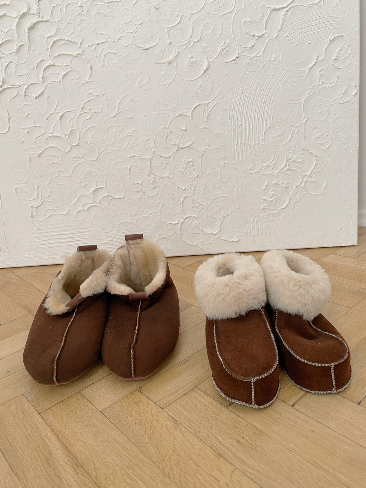 Adult Natural Sheepskin Boots - Brown-4