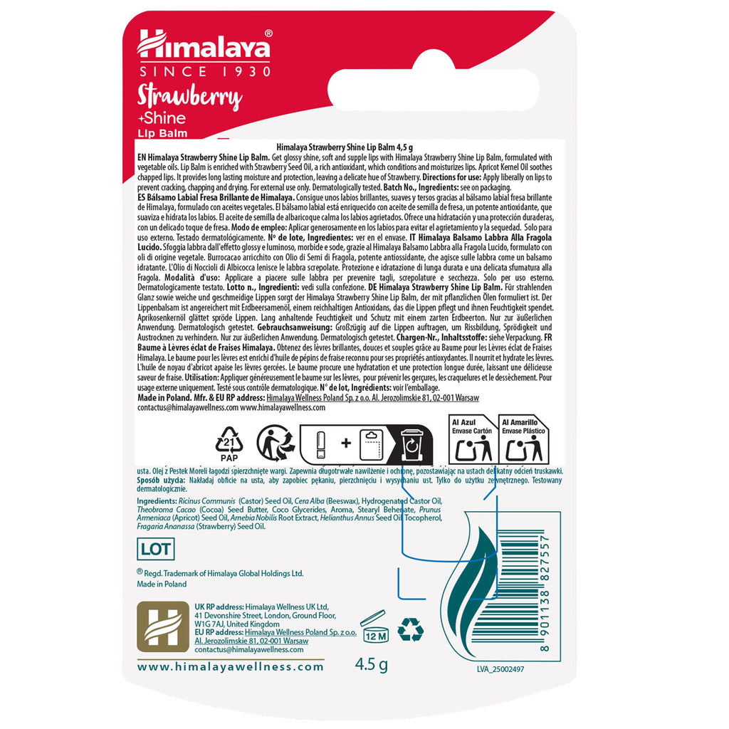 Himalaya Strawberry Shine Lip Balm - 4.5g