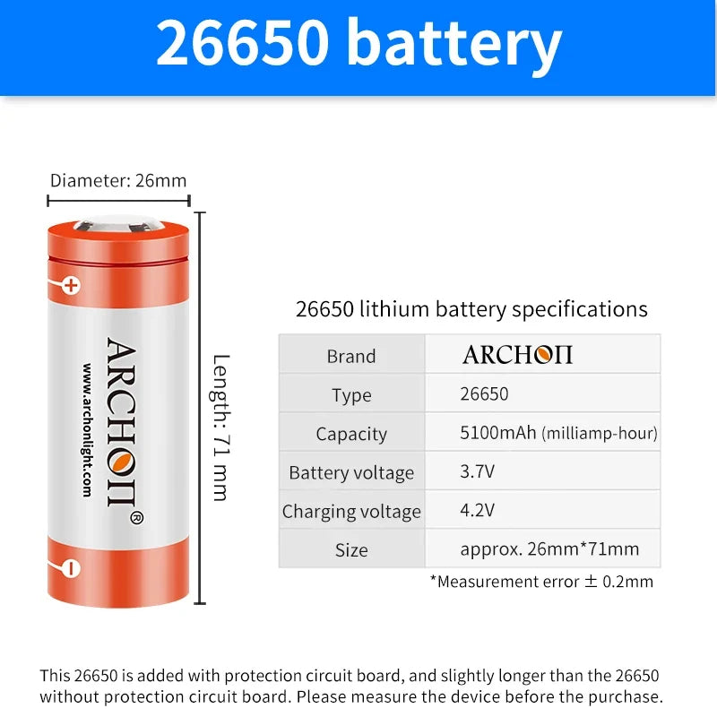 ARCHON D33 3000lumens diving light