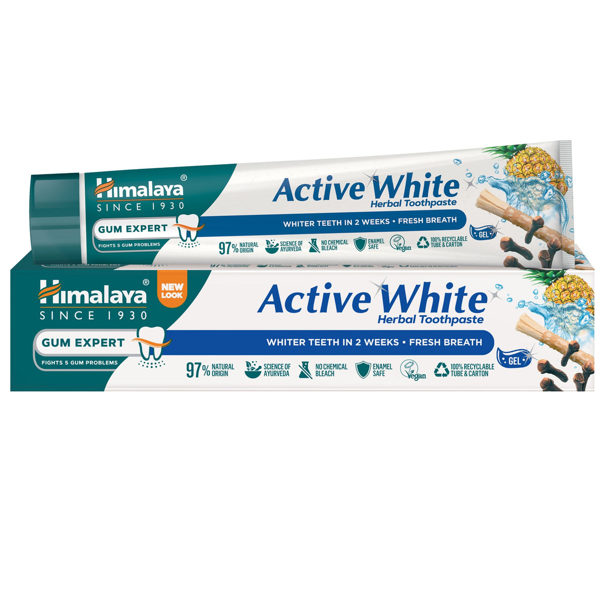 Himalaya Gum Expert Herbal Toothpaste - Active White Fresh Gel - 75 ml