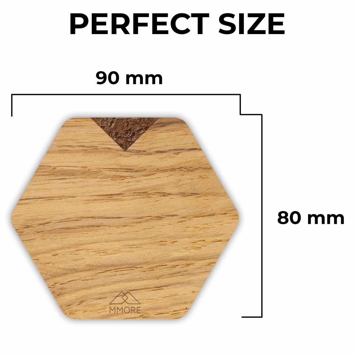 PERSONALIZED Wooden Coasters - Oak / Set of 4 Coasters-4