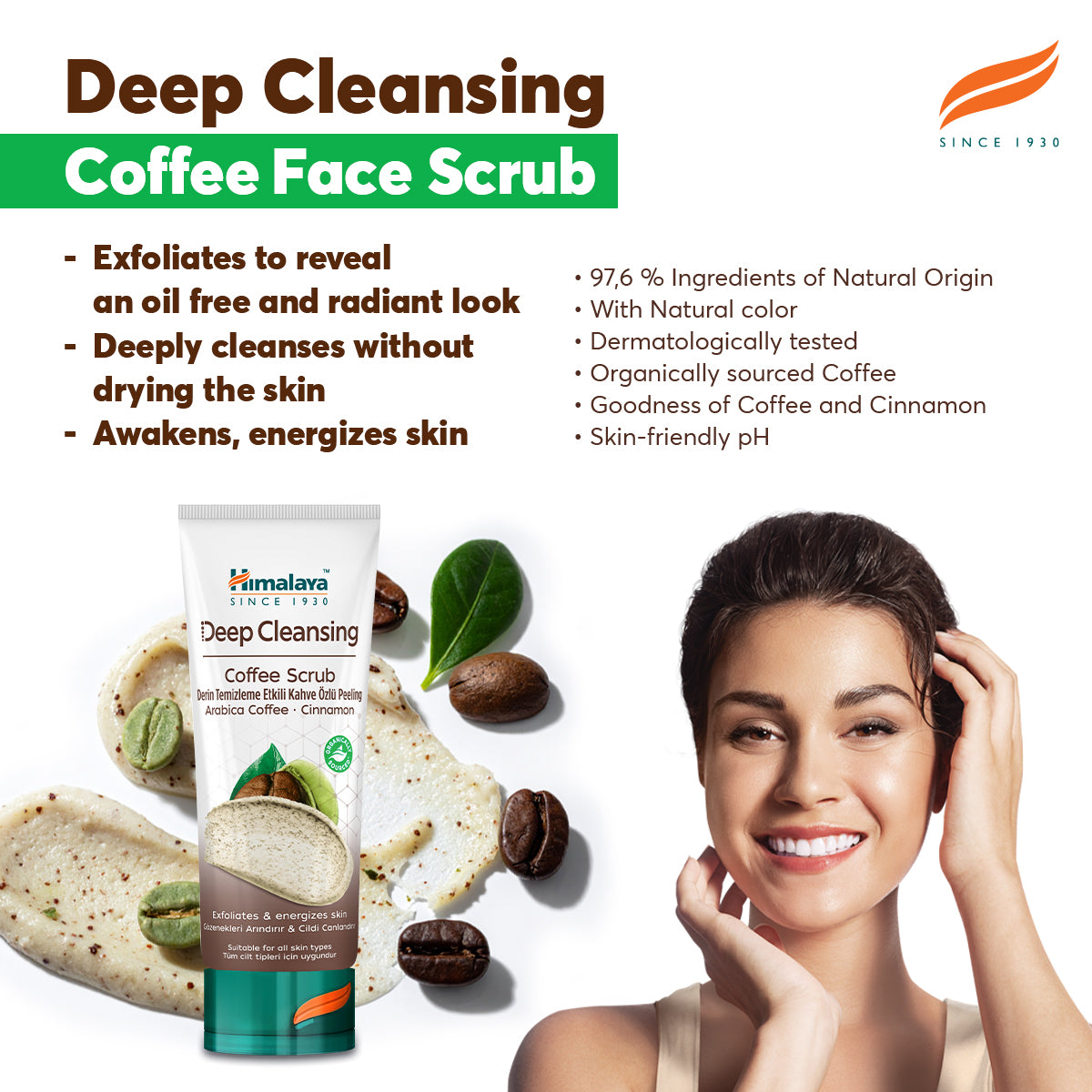 Himalaya Deep Cleansing Coffee Face Scrub - 75 ml