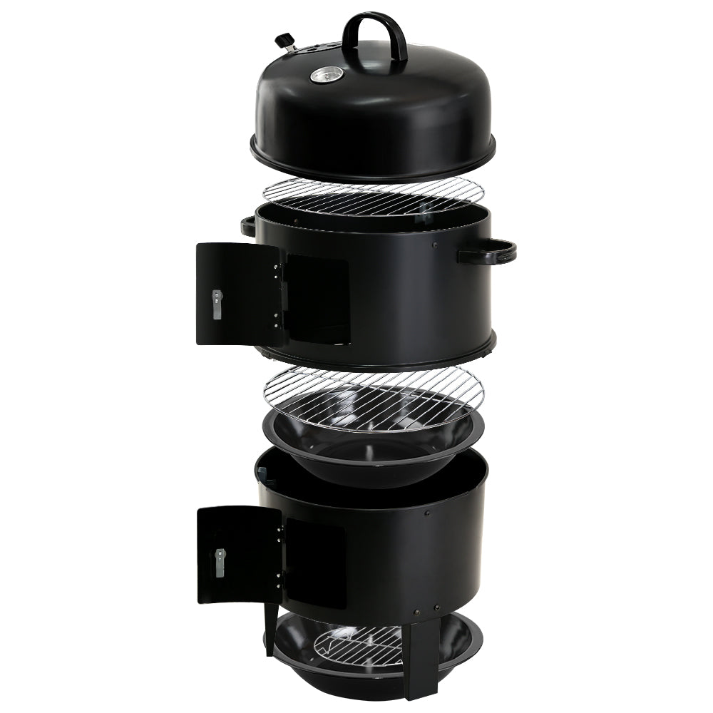 Grillz BBQ Grill 3-In-1 Charcoal Smoker-2