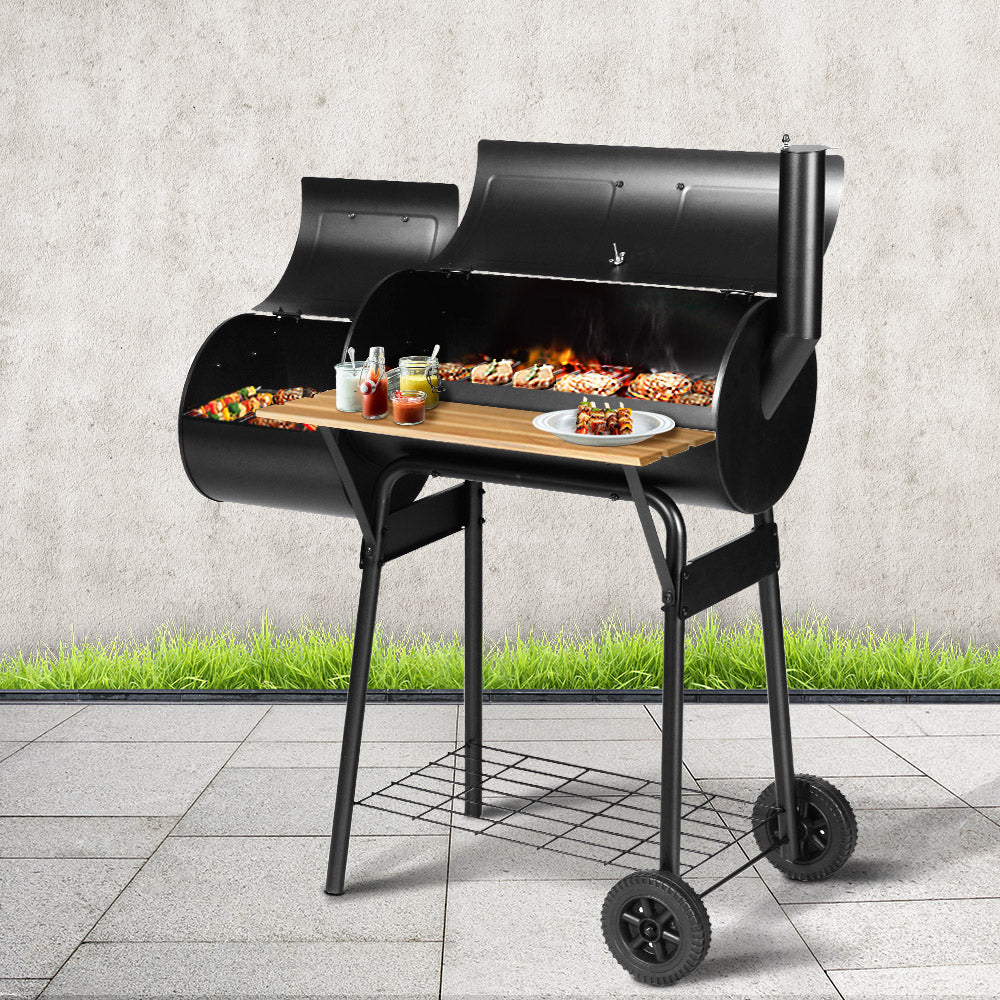 Grillz BBQ Grill 2-In-1 Offset Charcoal Smoker-0