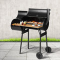 Grillz BBQ Grill 2-In-1 Offset Charcoal Smoker-0
