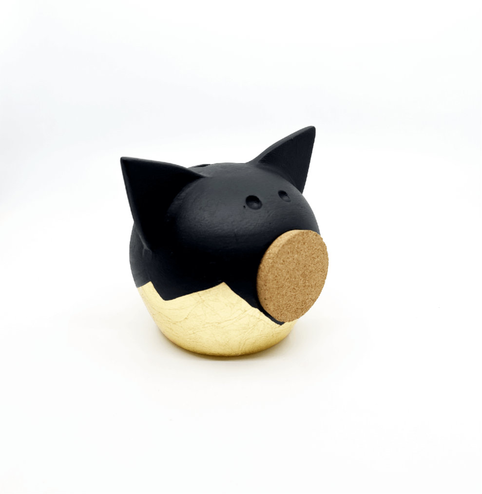 Divided Gold Piggy Bank-4
