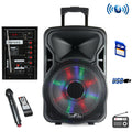 beFree Sound 12 Inch Bluetooth Rechargeable Party Speaker With Illuminatiing Lights-0