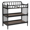 Changing Table in Black Wood Finish with 1-inch Waterproof Changing Pad-0