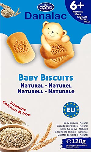 Danalac Baby Biscuits (120g x 6) Combo Snack Pack - 2 Banana, 2 Cocoa, 2 Natural Plain - Snacks and Food for Toddlers 6+ Months with Calcium, Iron and Vitamins-3