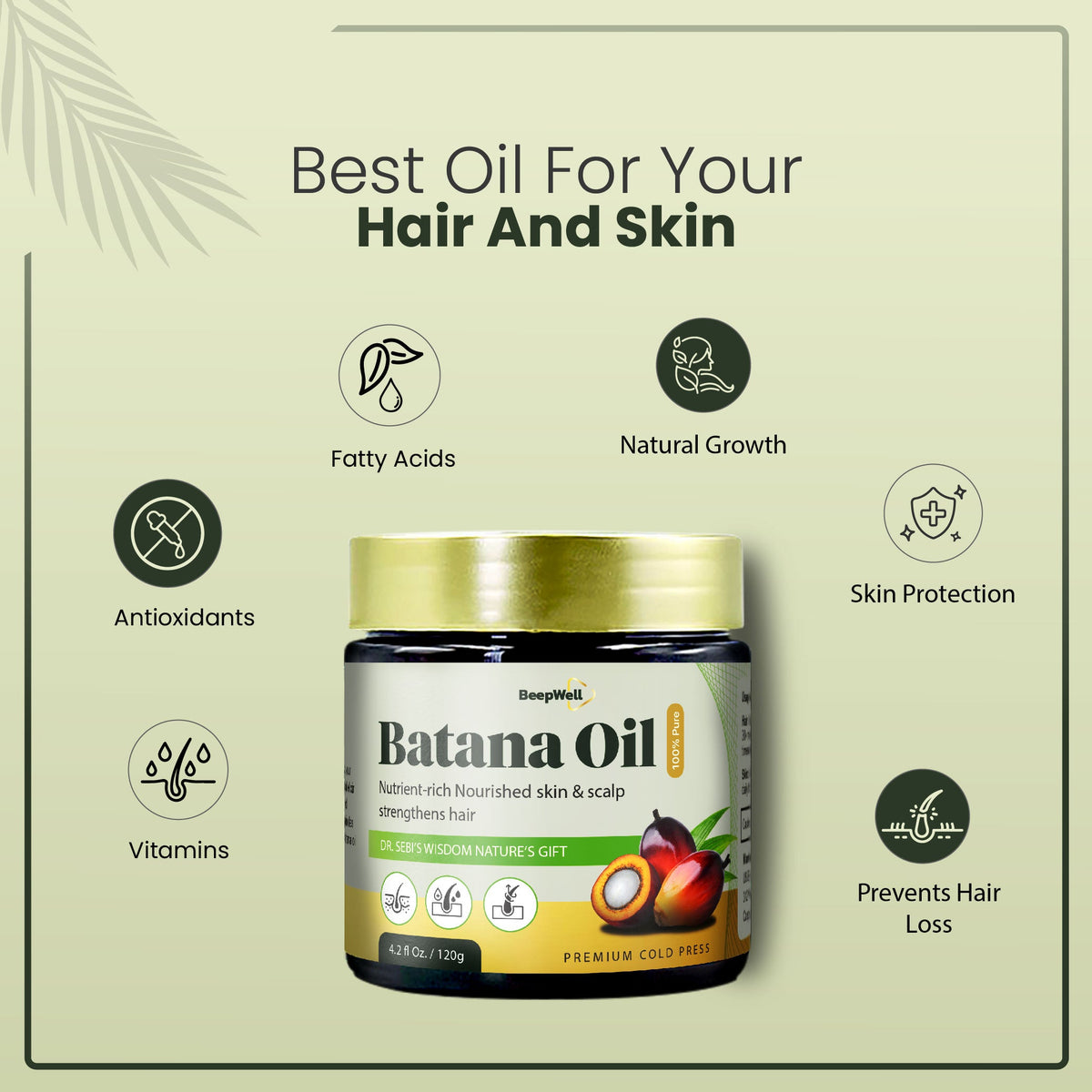 BeepWell Cold-Pressed Batana Oil – Pack of 2-1