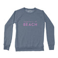 Women's Beach Bold Crew Sweatshirt, Heather Navy