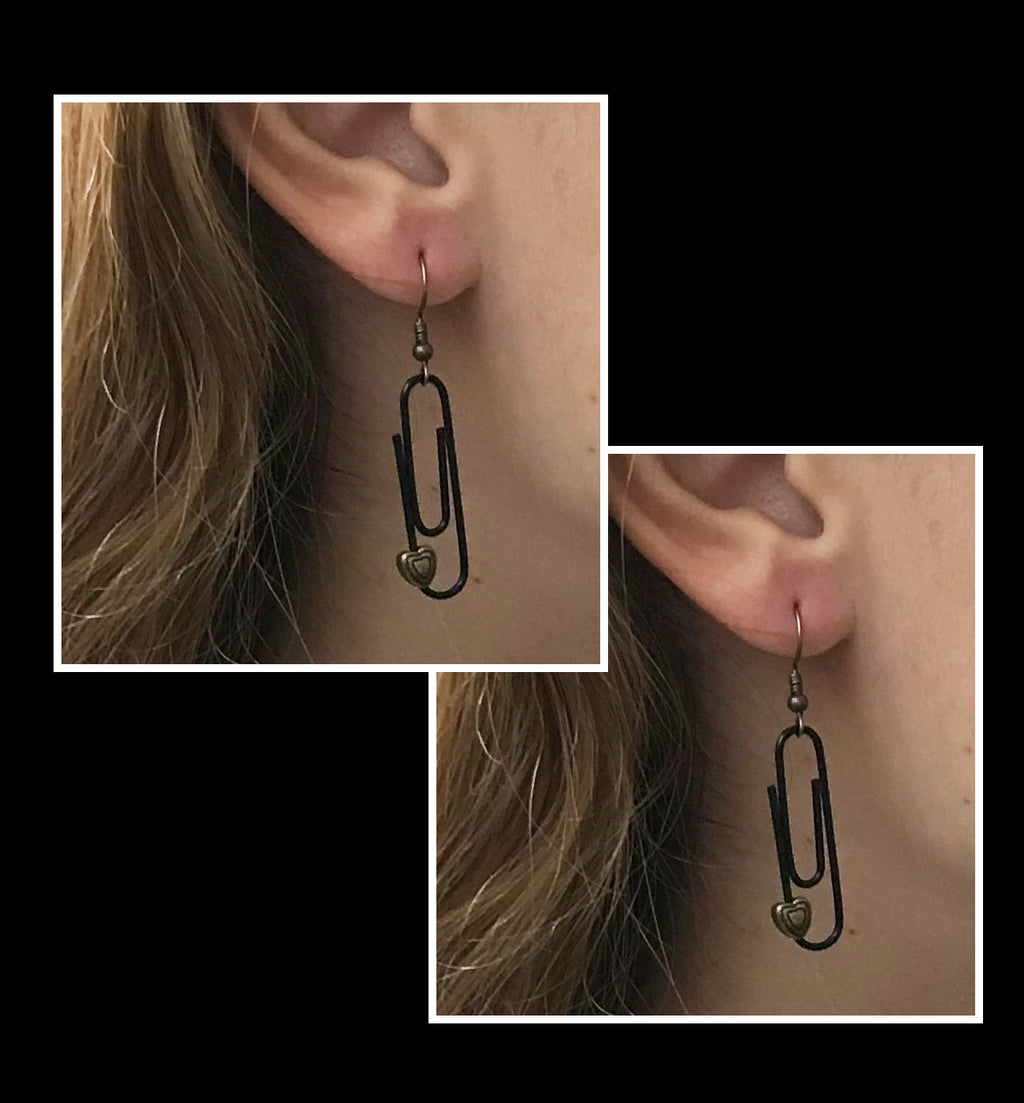 Red Personalised Paperclip Earrings | by lovedbynlanla-4