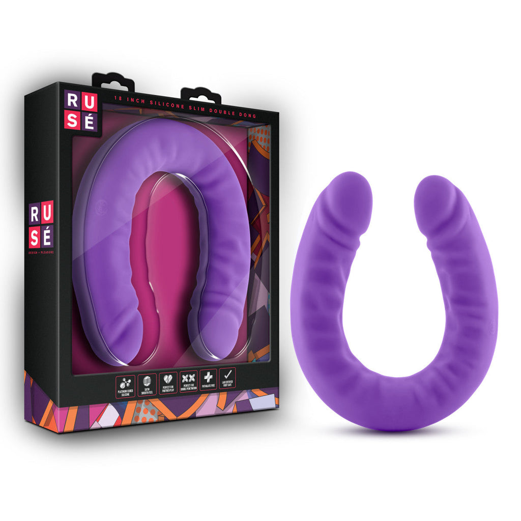Blush Ruse 18-Inch G-Spot Purple Double Ended Dildo-0