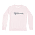 Women's Good Book Crew Sweatshirt, Ballet Pink with Grey