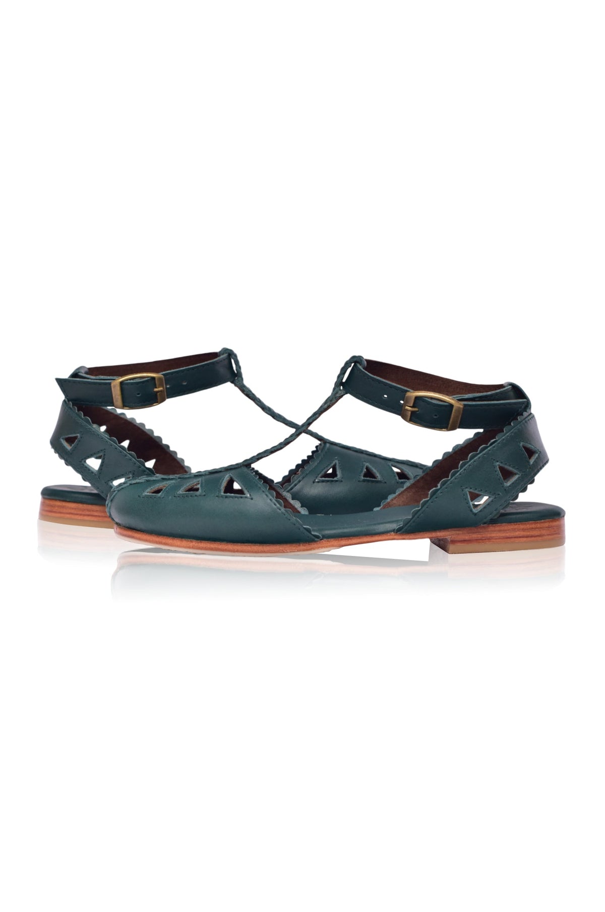 Bounty T-strap Leather Sandals-2