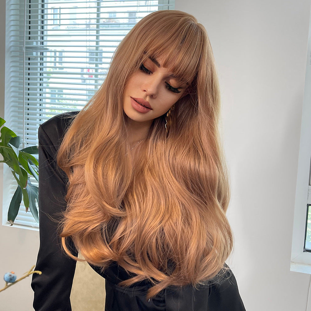 Brown Curly Wig-1