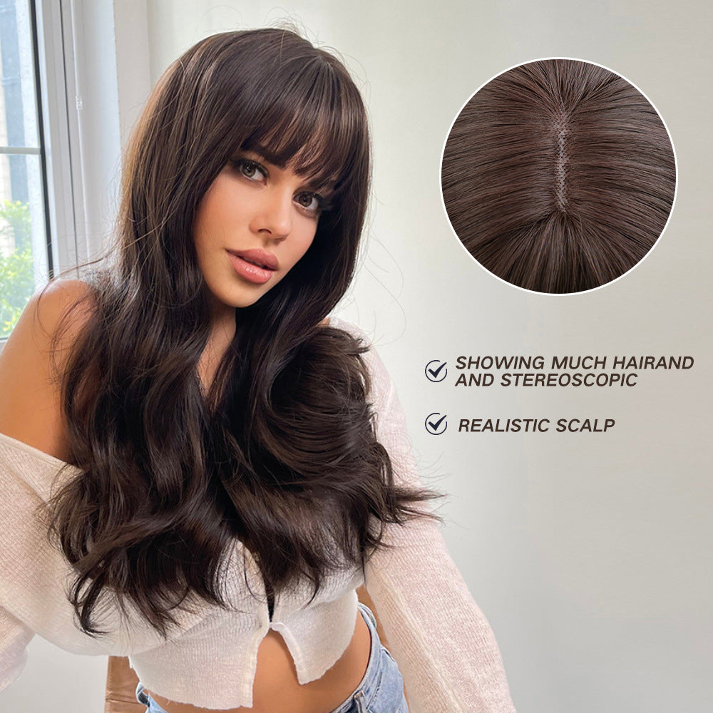 Brown Curly Wig-2