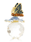 Butterfly sitting on Flower and Crystal-0