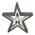 Light Green Ceramic Star with Santa Decoration