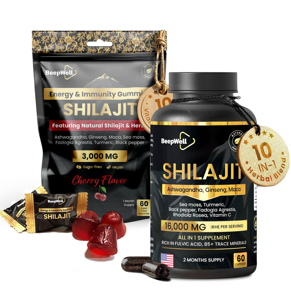 BeepWell Shilajit Gummies & Shilajit Capsules Bundle-0