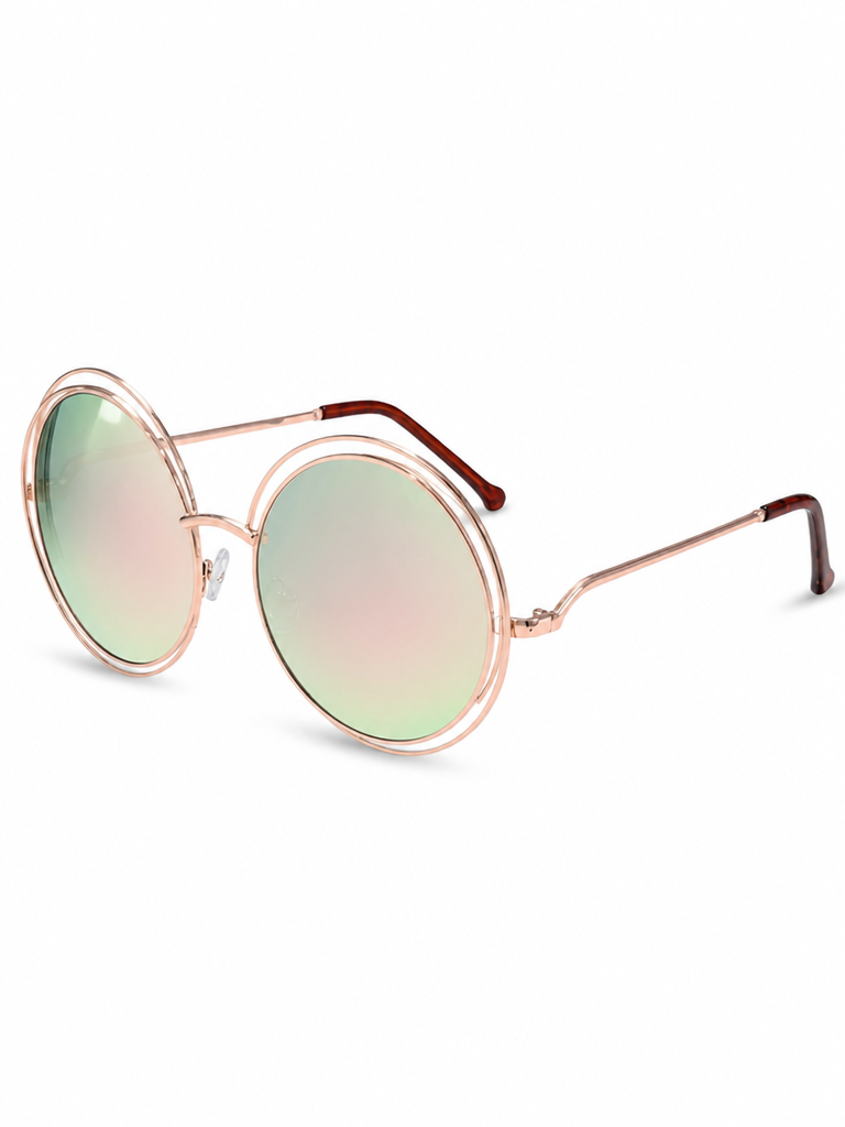 Radiant Golden Oversized Sunglasses-2