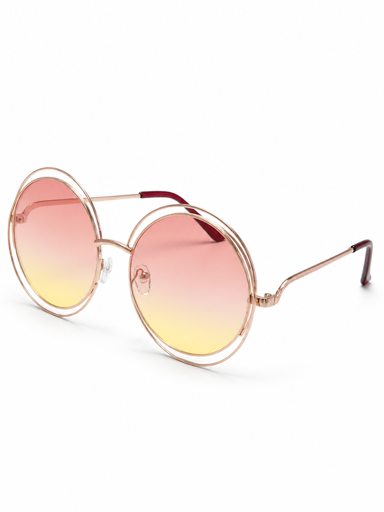 Radiant Golden Oversized Sunglasses-3