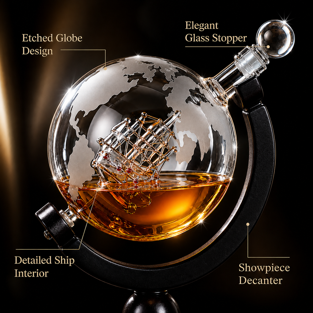 Airplane Whiskey Decanter Gift Premium Barware Gift Elegant Drinkware Collection-3