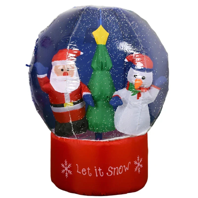 Christmas Inflatable Snow Globe with LED Lights-0
