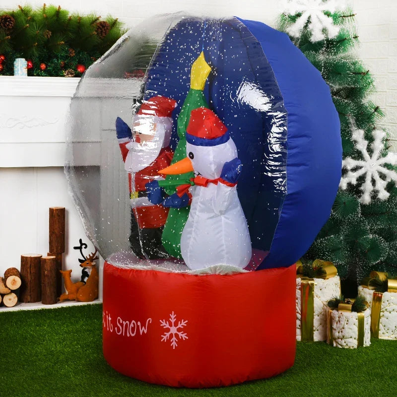 Christmas Inflatable Snow Globe with LED Lights-2
