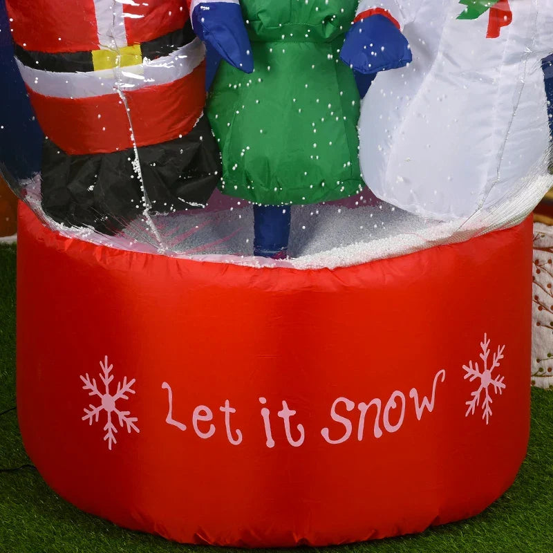 Christmas Inflatable Snow Globe with LED Lights-4