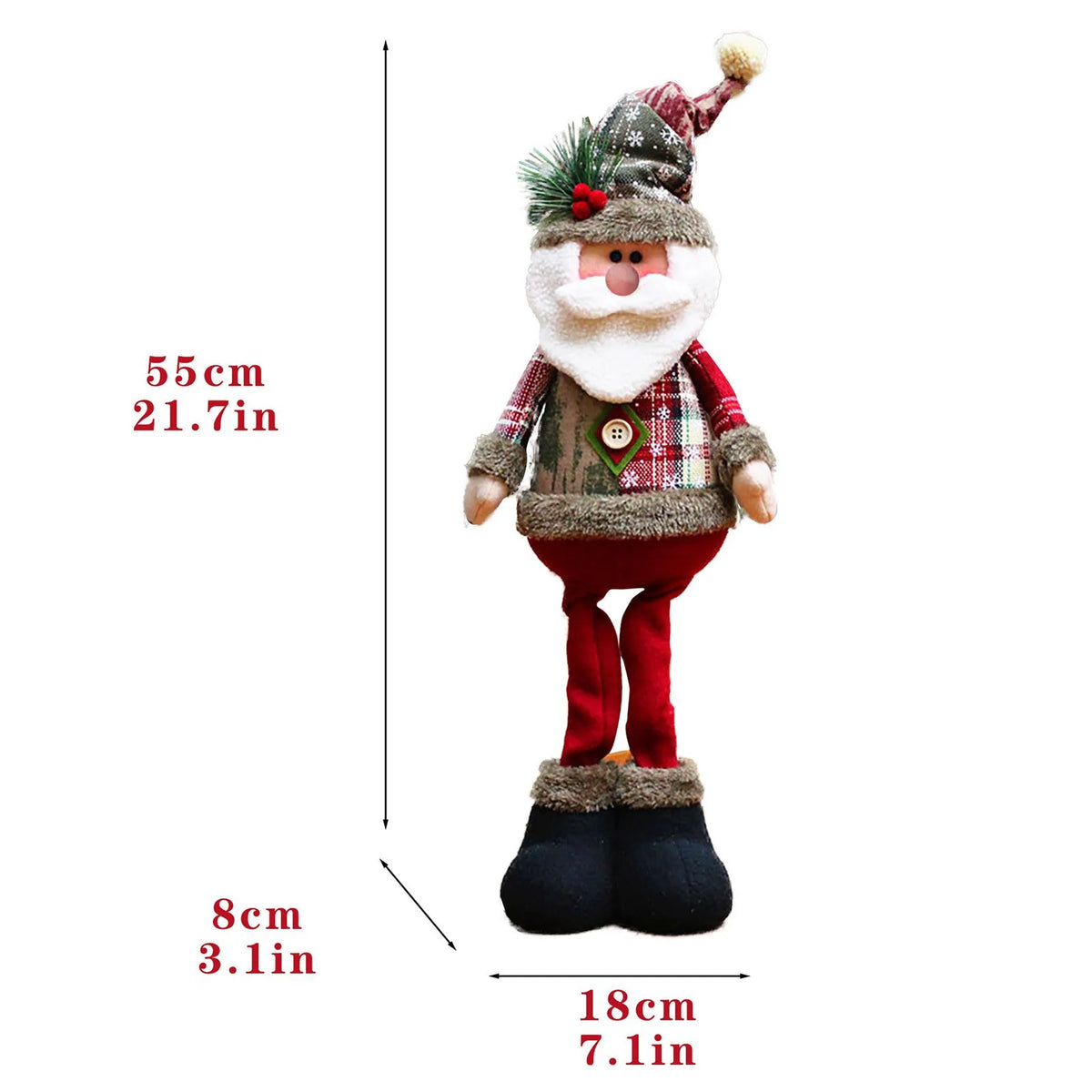 Christmas Santa Leg Table Mantel Decoration Set-1