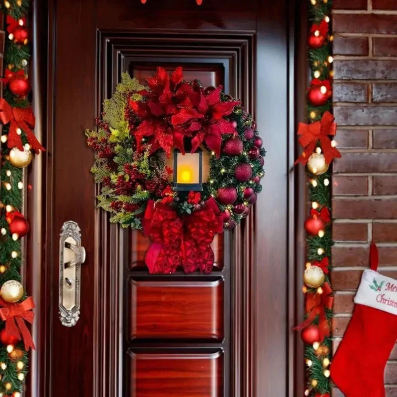Christmas Wreath with Lamp-2
