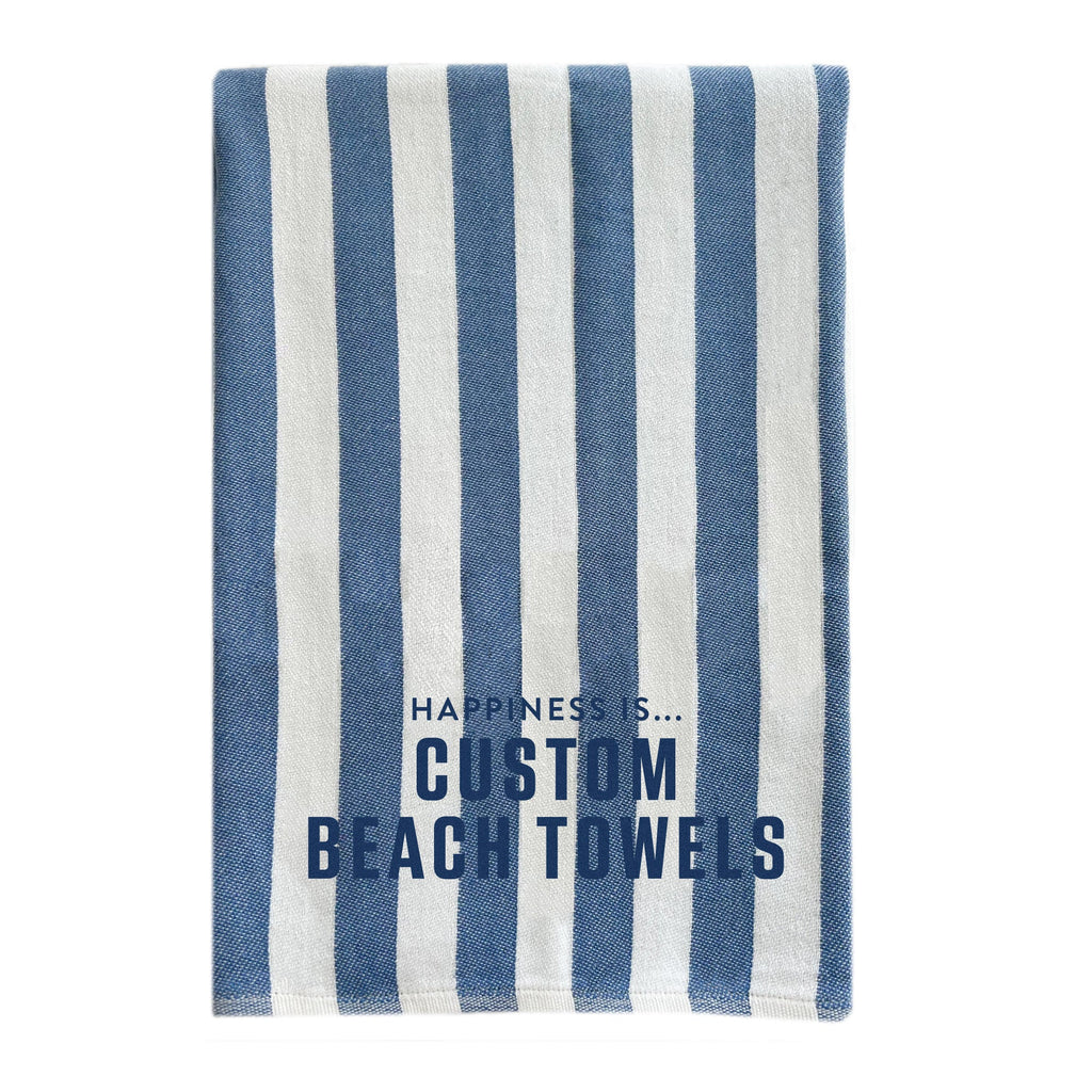 Custom Everywhere Towel, Striped Blue