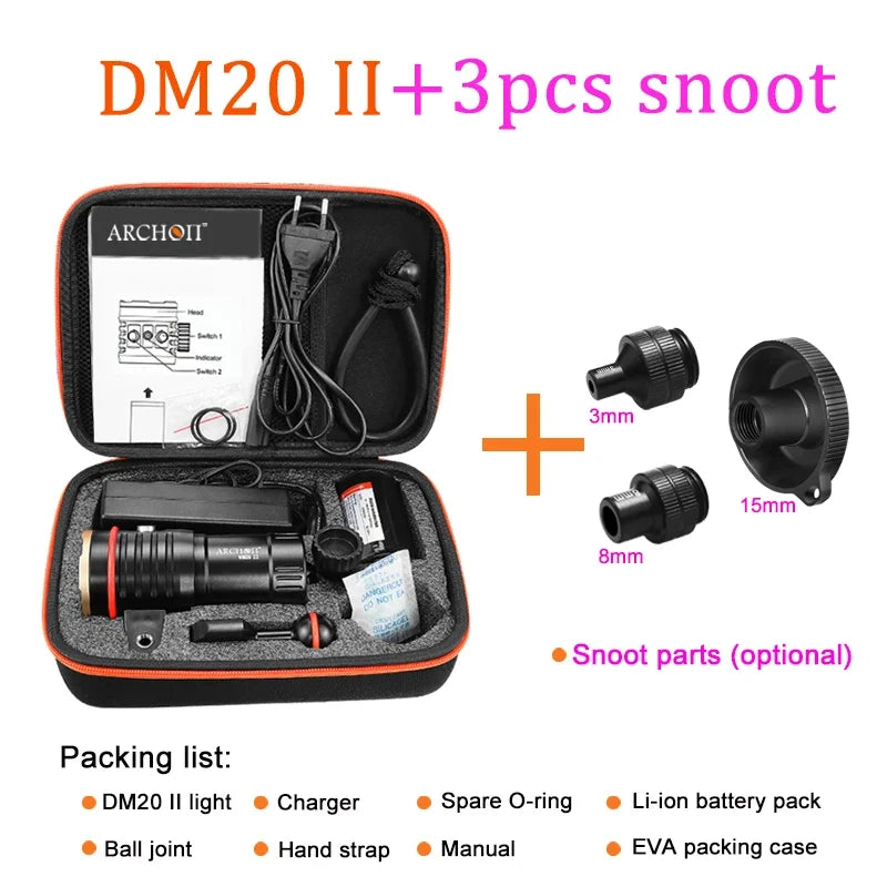 ARCHON DM20 II 5200K 6000lm diving flashlight