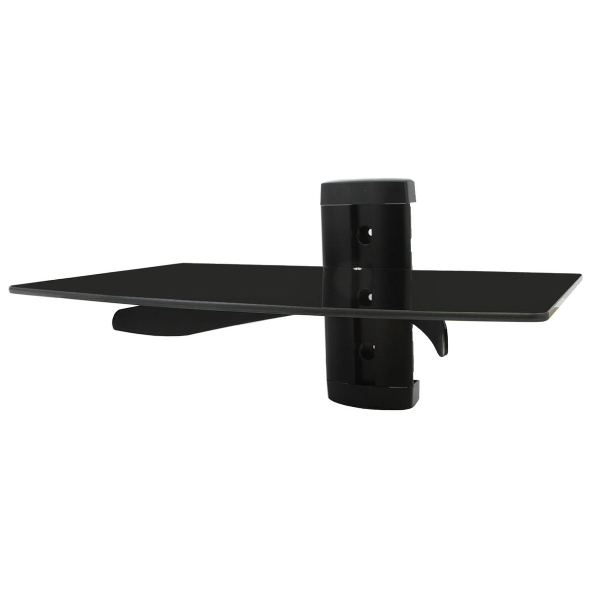 MegaMounts Tempered Glass Single Stud 22 Pound Shelf Wall Mount-0