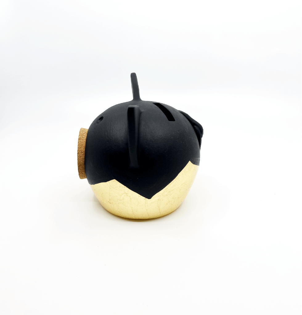 Divided Gold Piggy Bank-2