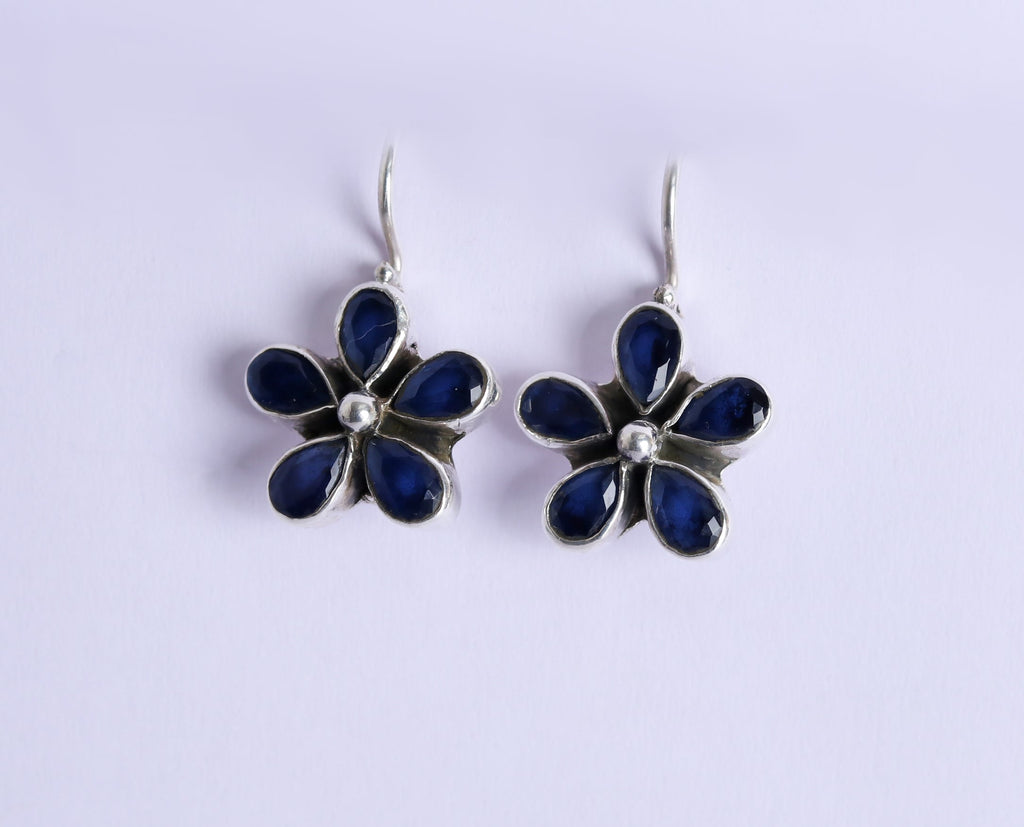 Hydro Blue Sapphire Hook Earrings-2
