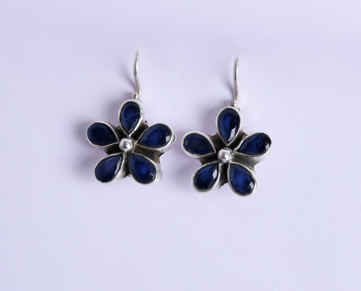 Hydro Blue Sapphire Hook Earrings-2