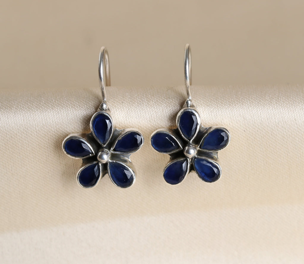 Hydro Blue Sapphire Hook Earrings-3