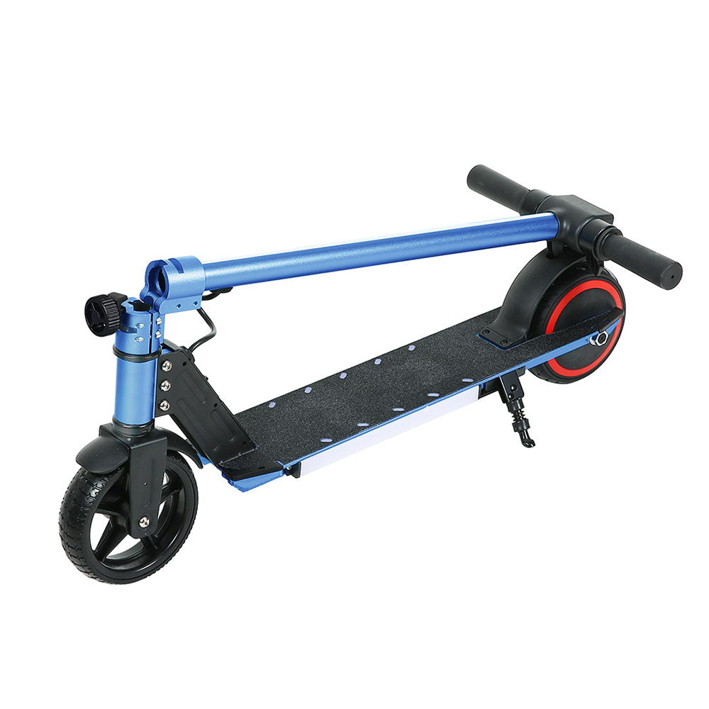 Electric Scooter 130W 16KM/H LED Light Folding Portable Riding Commuter Blue-3